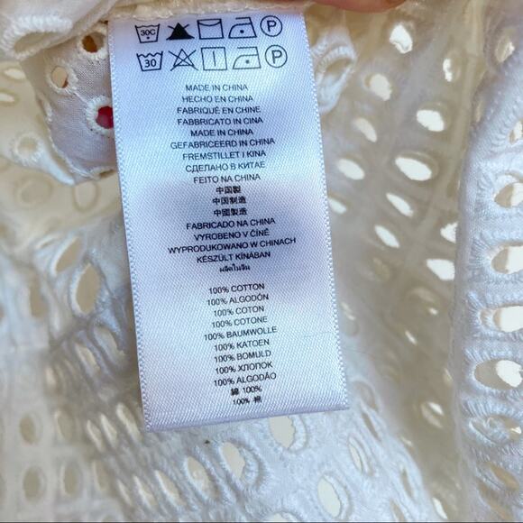 MICHAEL Michael Kors Cotton Eyelet Top Size Small - Picture 10 of 12